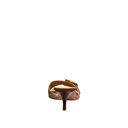 Coach Women's Margot Sandal In Signature Jacquard Khaki/Light Peach