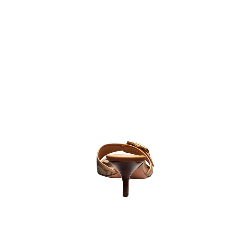 Coach Women's Margot Sandal In Signature Jacquard Khaki/Light Peach