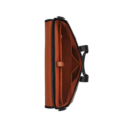 Coach Unisex Sullivan Portfolio Brief In Signature Canvas Gunmetal/Tan/Black