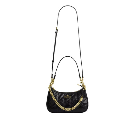 Coach Women's Teri Shoulder Bag With Quilting Gold/Black
