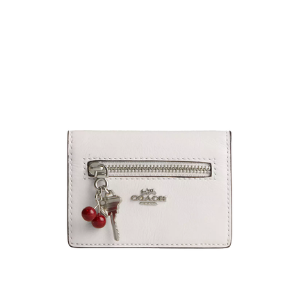 Coach Women's Card Case With Charms Silver/Chalk