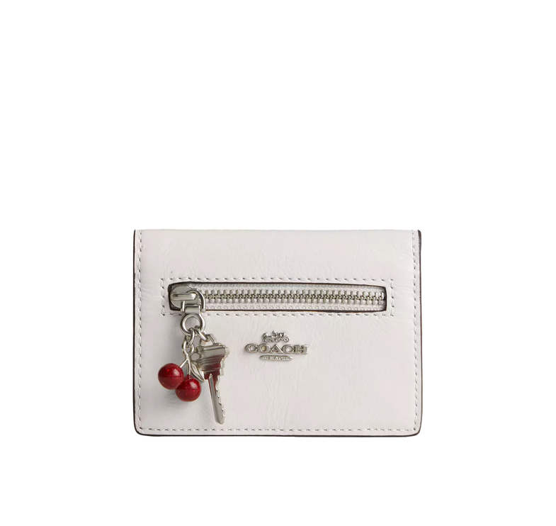 Coach Women's Card Case With Charms Silver/Chalk