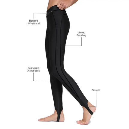 alo Women's Airlift High-Waist Love Language Stirrup Legging Black