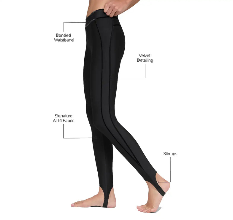 alo Women's Airlift High-Waist Love Language Stirrup Legging Black