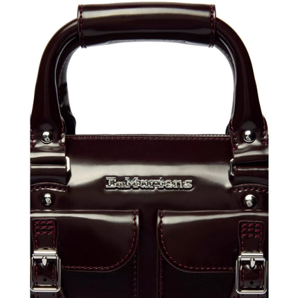 Dr. Martens Top Handle Rub Off Leather Bag Cherry Red
