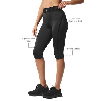 alo Women's Airlift High-Waist Line Up Capri Black