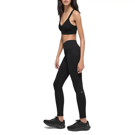 alo Women's Seamless High-Waist Two Tone Rib Legging Black