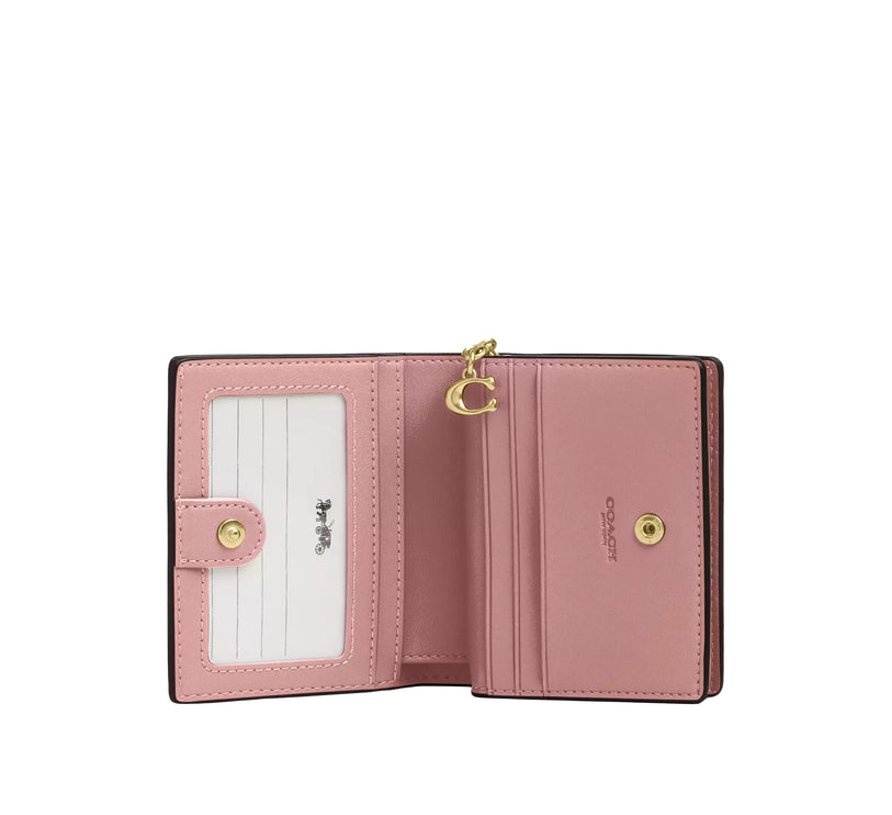 Coach Women's Snap Wallet Gold/Carnation