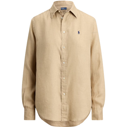Polo Ralph Lauren Women's Classic Fit Linen Shirt Coastal Beige