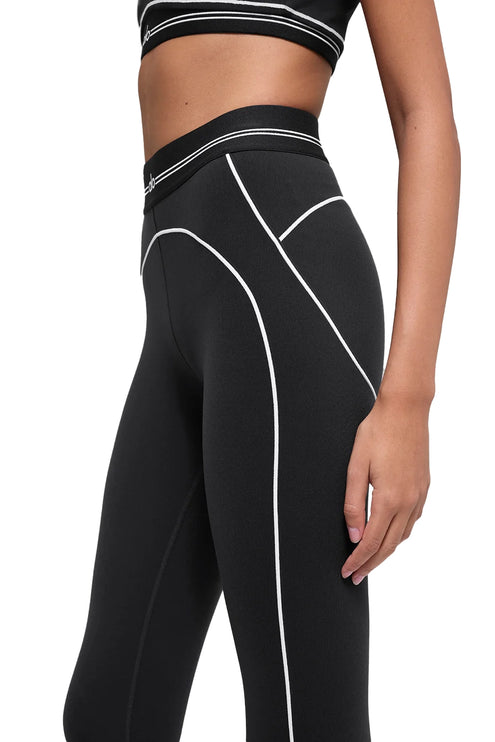 alo Women's Airbrush High-Waist 7/8 Heart Throb Legging Black/White