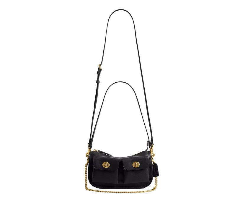 Coach Women's Twin Turnlock Waverly Bag Brass/Black