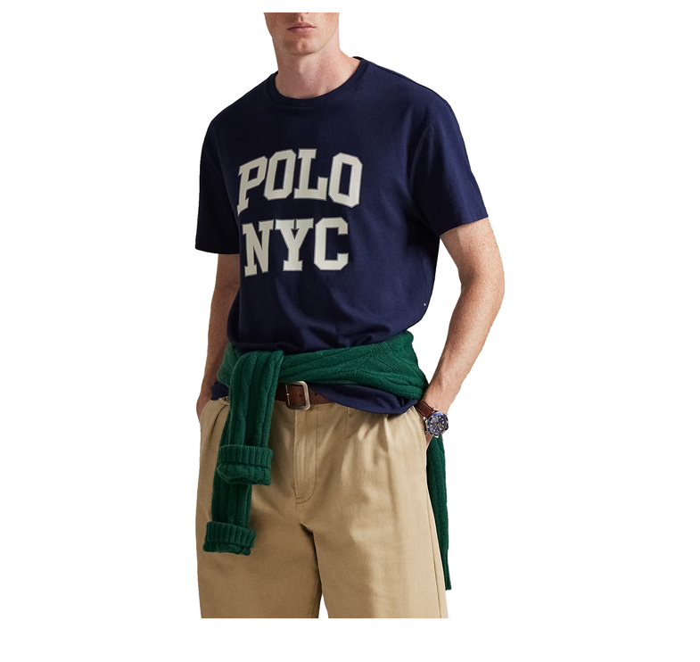 Polo Ralph Lauren Men's Classic Fit Jersey Graphic T-Shirt Cruise Navy