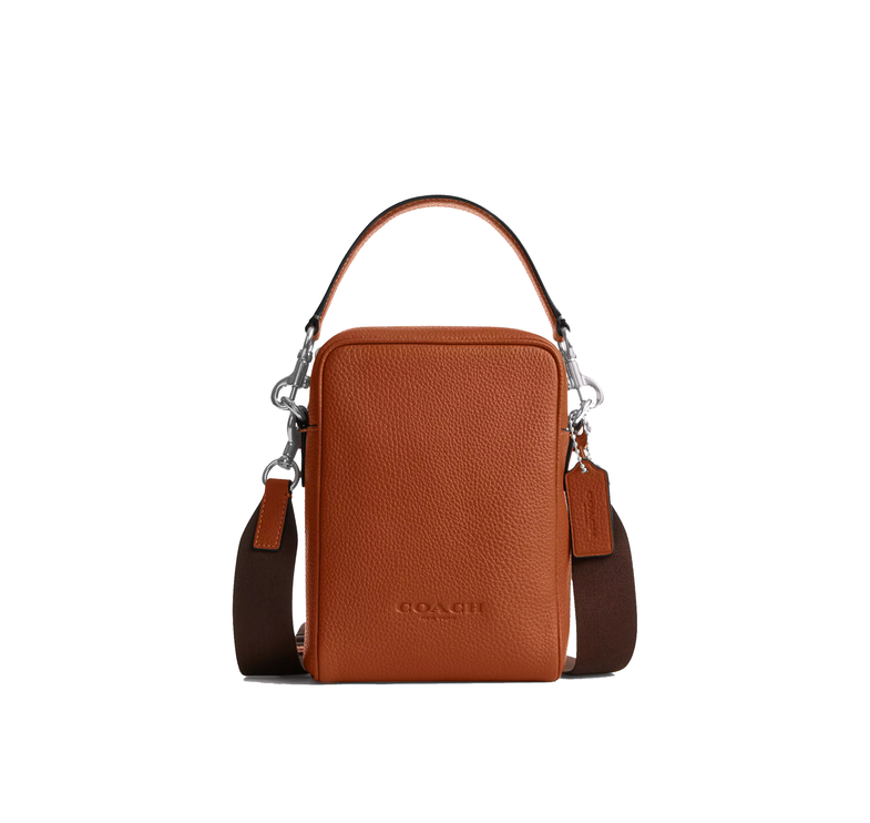 Coach Unisex Tristan Crossbody Bag 14 Silver/Amber Brown