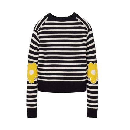 Marc Jacobs Women's Joy Striped Crewneck Black/White
