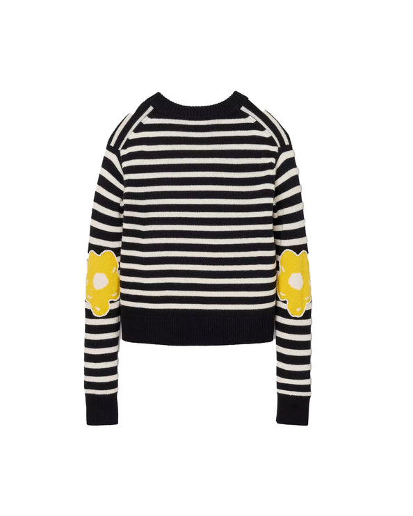 Marc Jacobs Women's Joy Striped Crewneck Black/White