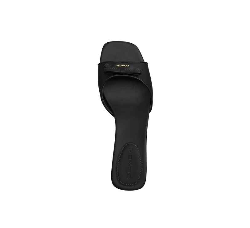 Coach Women's Bow Kitten Heel Sandal Black