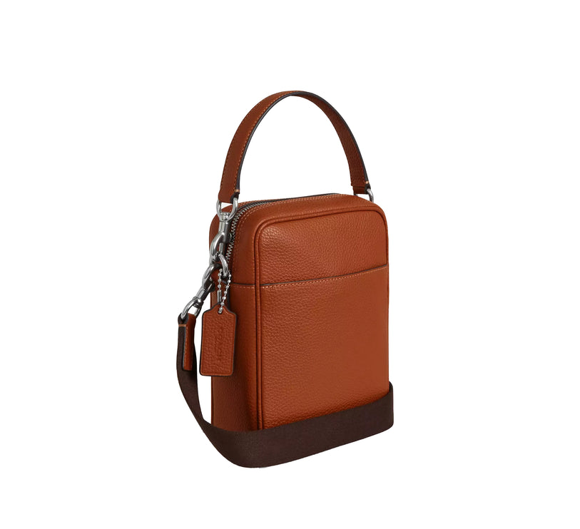 Coach Unisex Tristan Crossbody Bag 14 Silver/Amber Brown