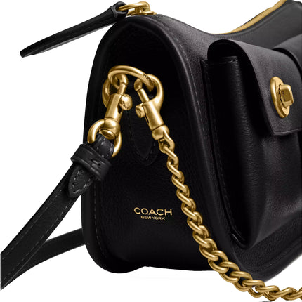 Coach Women's Twin Turnlock Waverly Bag Brass/Black