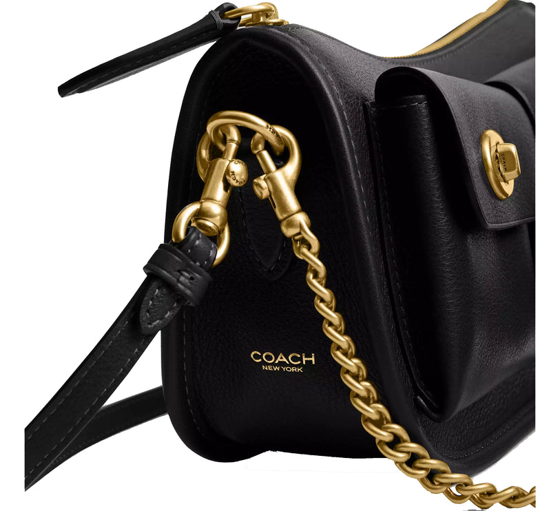 Coach Women's Twin Turnlock Waverly Bag Brass/Black