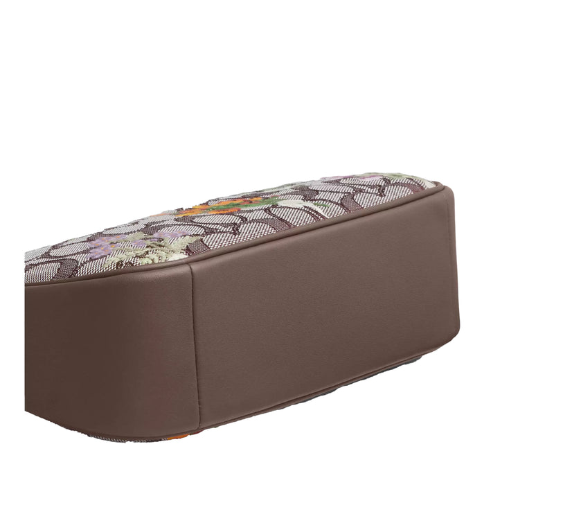 Coach Women's Teri Shoulder Bag In Signature Jacquard With Floral Embroidery Gold/Oak Multi