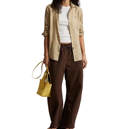 Polo Ralph Lauren Women's Classic Fit Linen Shirt Coastal Beige