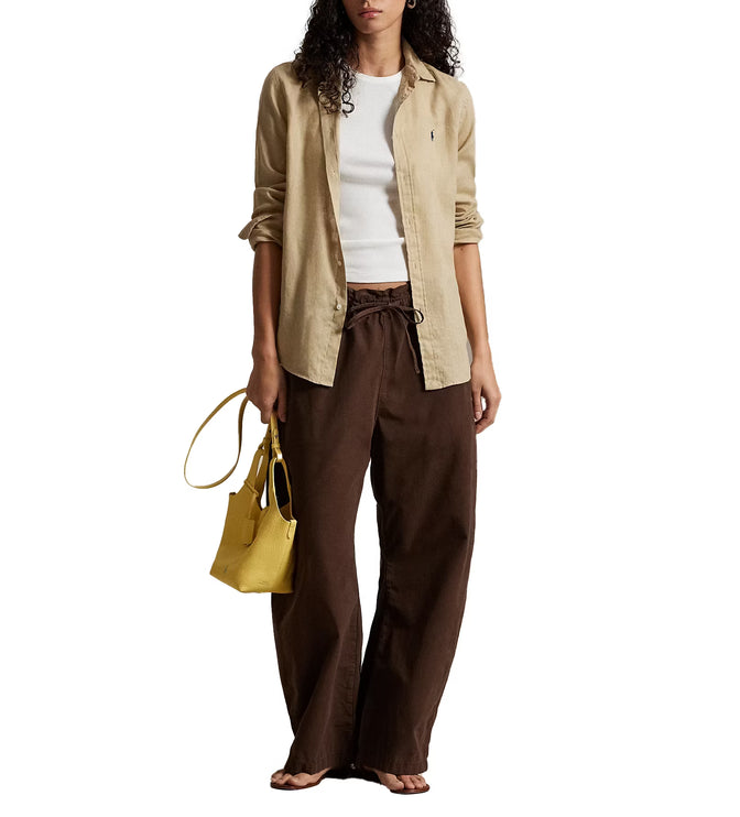 Polo Ralph Lauren Women's Classic Fit Linen Shirt Coastal Beige