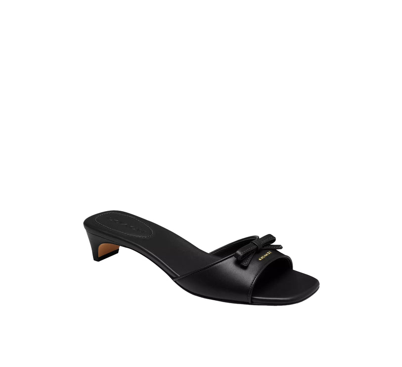 Coach Women's Bow Kitten Heel Sandal Black