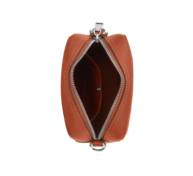 Coach Unisex Tristan Crossbody Bag 14 Silver/Amber Brown