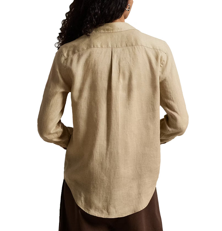 Polo Ralph Lauren Women's Classic Fit Linen Shirt Coastal Beige