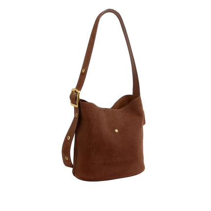 Coach Women's Bleecker Bucket Bag Suede/Brass/Warm Brown