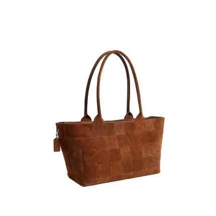 Coach Women's Alter/Ego Large Tote Bag In Upcrafted Suede Warm Brown