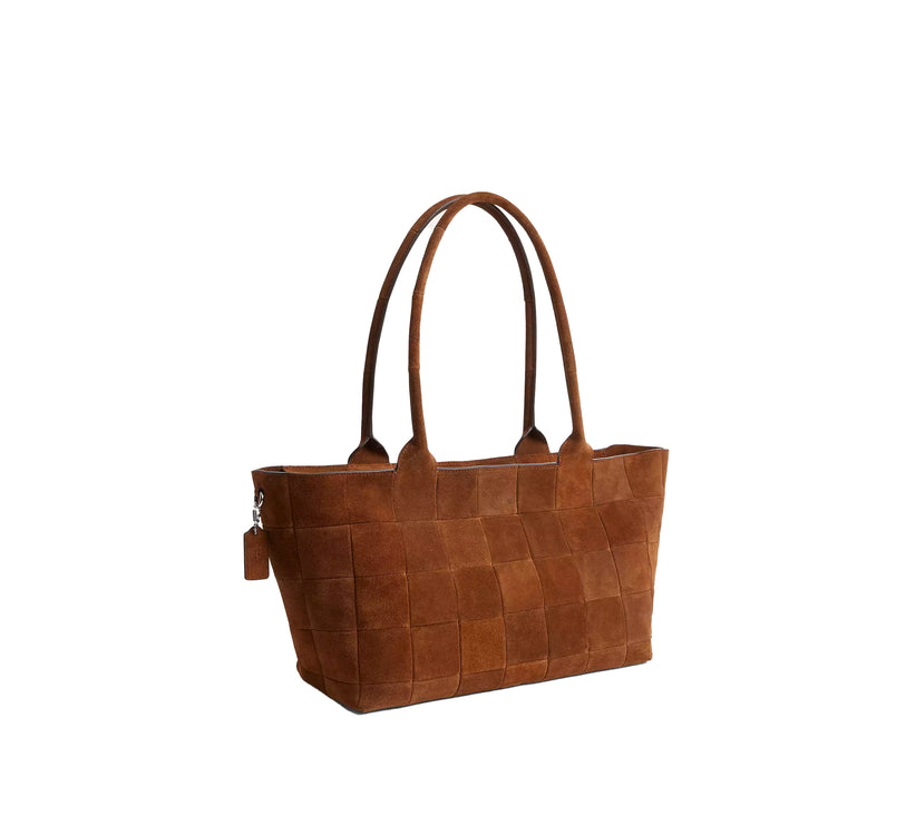 Coach Women's Alter/Ego Large Tote Bag In Upcrafted Suede Warm Brown