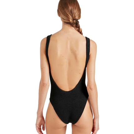 HUNZA G Women's Square Neck Swim Black