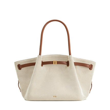 JW PEI Women's Hana Medium Tote Bag Brown Canvas