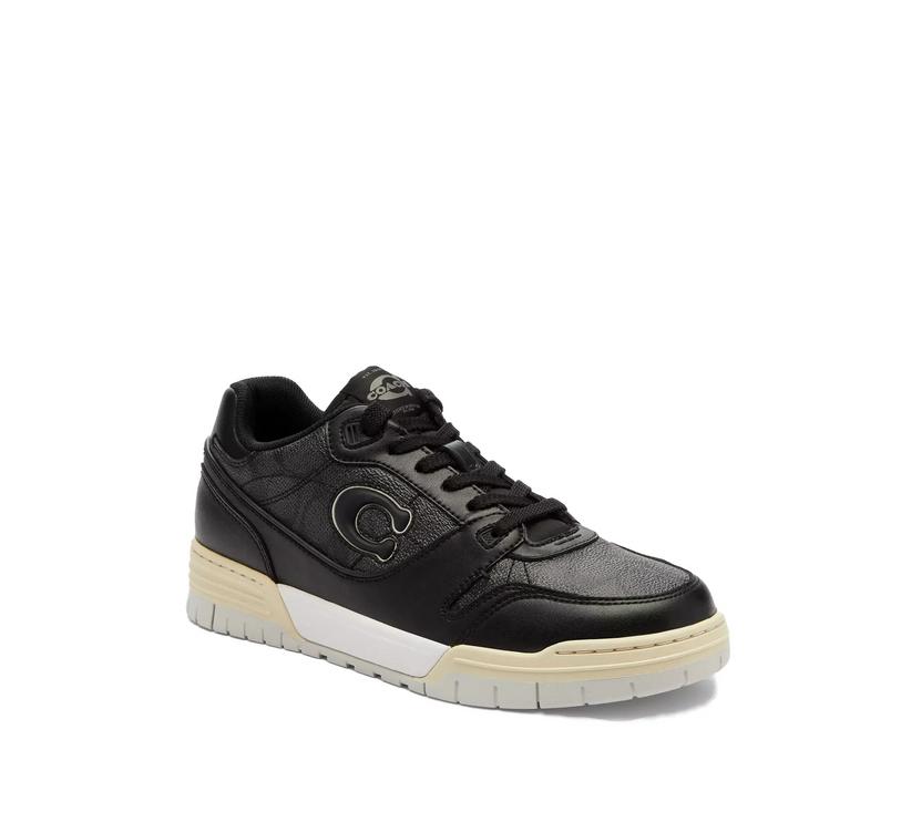 Coach Women's Soho Sneaker With Signature Canvas Charcoal/Black