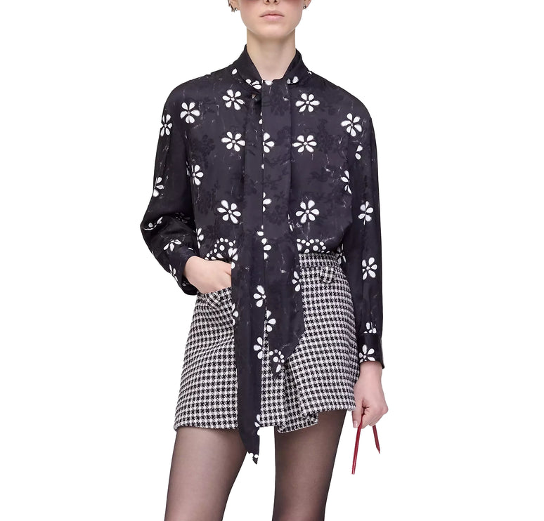 Marc Jacobs Women's Trompe L'Oeil Eyelet Bow Blouse