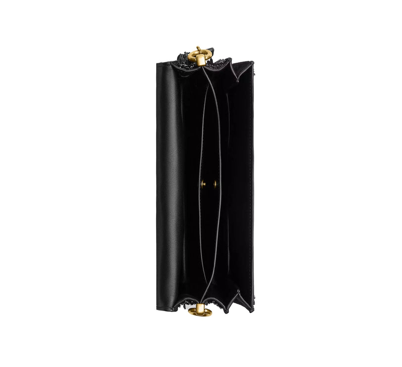 Coach Women's Tabby Shoulder Bag 26 With Crystal Beaded Fringe Brass/Black