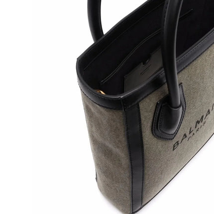 Balmain Women's Tote Bag with Logo Green
