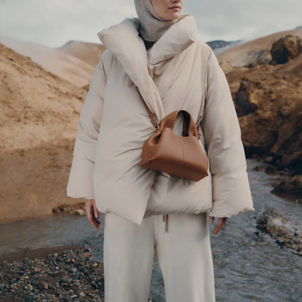 Polène Women's Numéro Neuf Mini Edition Textured Camel