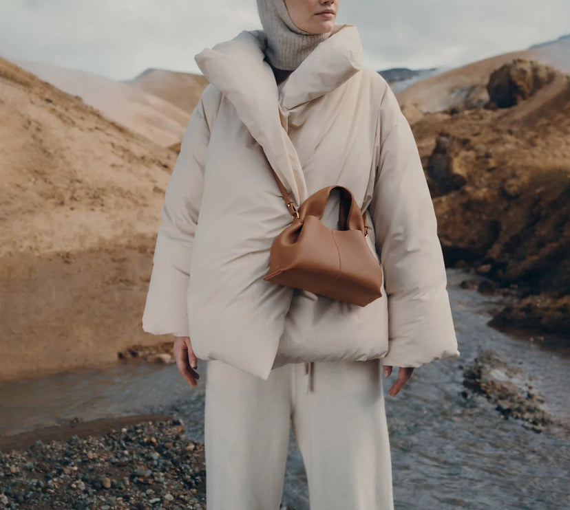 Polène Women's Numéro Neuf Mini Edition Textured Camel