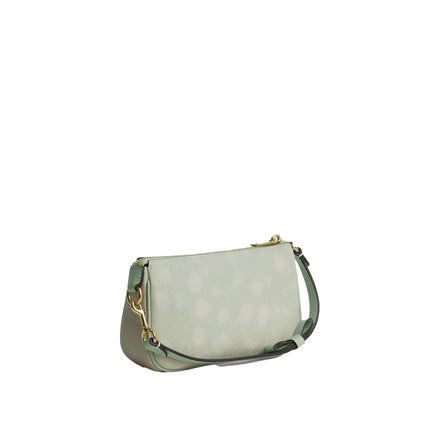 Coach Women's Nolita 19 With Floral Print And Bow Gold/Pale Green