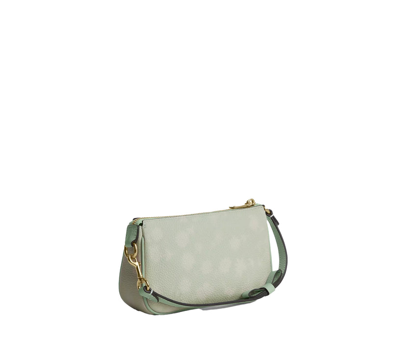 Coach Women's Nolita 19 With Floral Print And Bow Gold/Pale Green