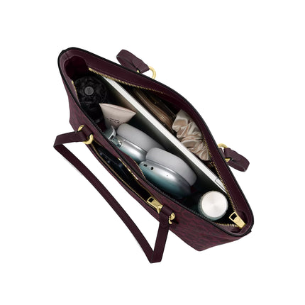 Coach Women's Station Tote Bag In Signature Canvas Gold/Black Currant