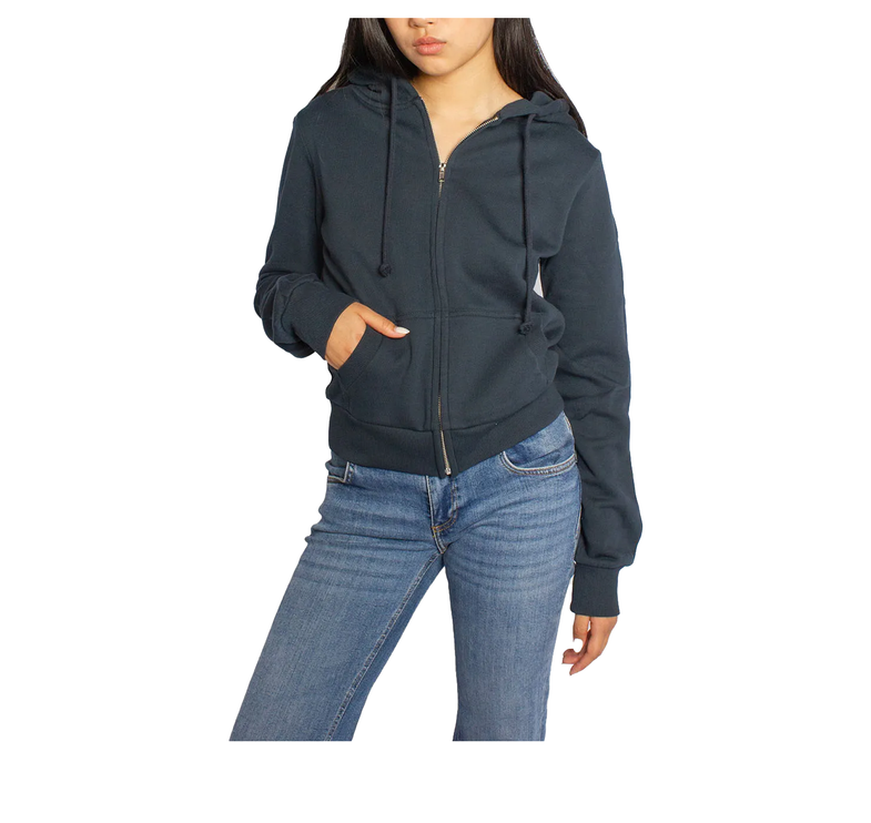Subdued Women's Wings Zip-Up Hoodie Blue