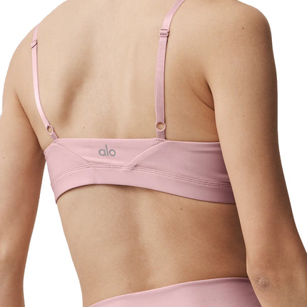 alo Women's Airlift Fine Line Bra Vintage Pink