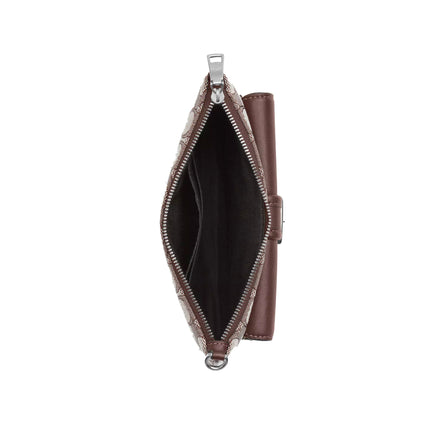 Coach Women's Ashton Wristlet In Signature Jacquard Silver/Oak/Maple