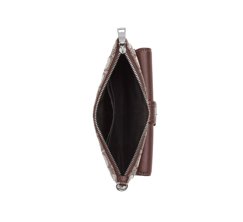 Coach Women's Ashton Wristlet In Signature Jacquard Silver/Oak/Maple