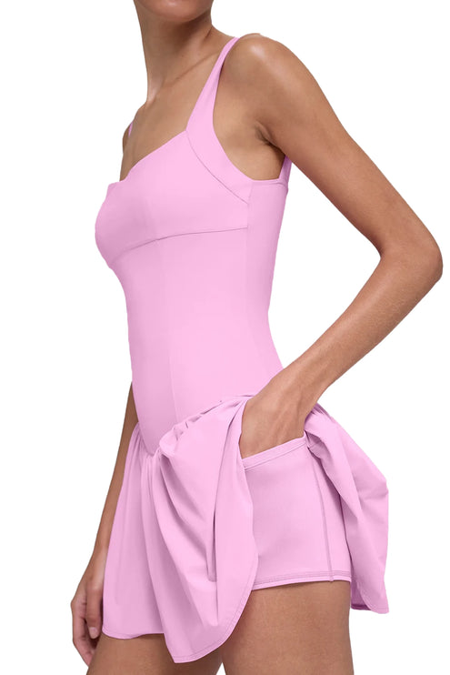 alo Women's Alosoft Break Point Tennis Dress Candy Heart Pink