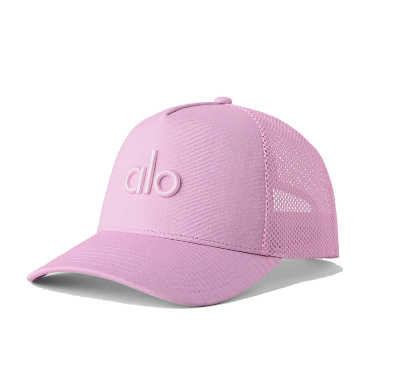 alo Unisex District Trucker Hat - Candy Heart Pink