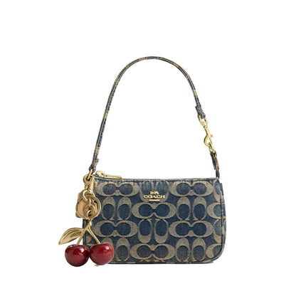 Coach Women's Nolita 19 In Signature Regenerative Cotton Denim Gold/Denim